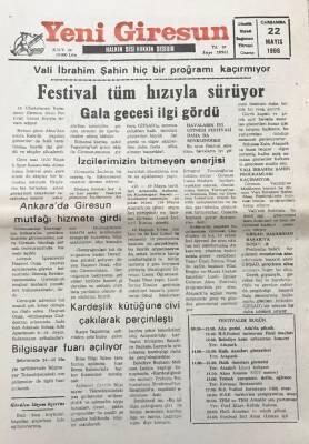 Yeni Giresun Gazetesi 22 Mayıs 1996 Tekin Yolaç Giresunsporla Prensipte Anlaştı GZ30413 - 1