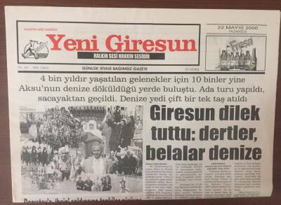 Yeni Giresun Gazetesi 22 Mayıs 2006 -Milletvekili Nurettin Canikli Giresununun Sorunu Kalmadı GZ6902 - 1