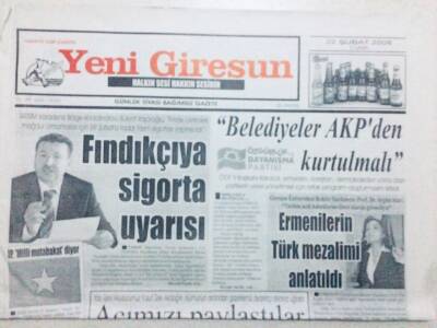 Yeni Giresun Gazetesi - 22 Şubat 2008 - Belediyeler AKPden Kurtulmalı GZ46502 - 2
