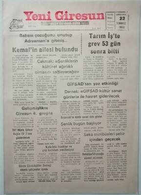 Yeni Giresun Gazetesi 22 Temmuz 1992 Türkiye Sermaye Açısından Cennet -GZ37444 - 1