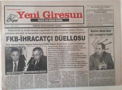 Yeni Giresun Gazetesi 23 Aralık 2005 - FKB- İhracatçı Düellosu GZ31073 - 1