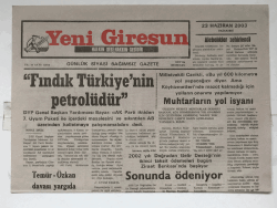 Yeni Giresun Gazetesi 23 Haziran 2003 - Askerlik Süresi Kısaltılıyor GZ5911 - 1
