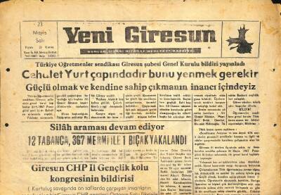 Yeni Giresun Gazetesi 23 Mayıs 1967 - Kale Yolunda Taksi Devrildi - Arap İle Yahudi Dünyanın Başına Belâ Kesildi GZ123332 - 1