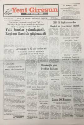Yeni Giresun Gazetesi 23 Mayıs 2005 Giresun, Şampiyonluğu Kutladı GZ25670 - 1