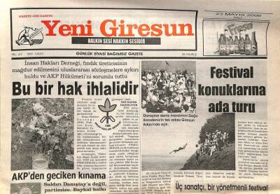 Yeni Giresun Gazetesi 23 Mayıs 2006 - Bu Bir Hak İhlalidir GZ108835 - 1