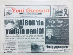 Yeni Giresun Gazetesi - 23 Şubat 2008 - Tiborda Yangın Paniği GZ46503 - 1