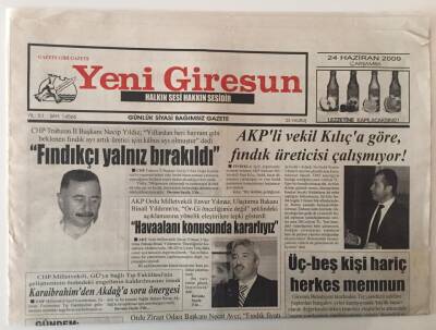 Yeni Giresun Gazetesi 24 Haziran 2009 - Vali Kaban Hedefimiz Or- Giyi Hayata Geçirmek GZ31165 - 1