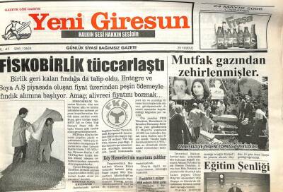 Yeni Giresun Gazetesi 24 Mayıs 2006 - Fiskobirlik Tüccarlaştı GZ108836 - 1