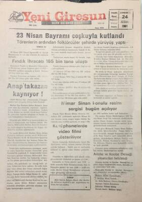 Yeni Giresun Gazetesi 24 Nisan 1991 ANAPta Kazan Kaynıyor GZ26034 - 1