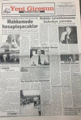 Yeni Giresun Gazetesi 25 Ekim 2005 Rektör Tutuklamasında Son Durum GZ25692 - 1