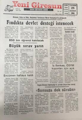 Yeni Giresun Gazetesi 25 Haziran 1994Sagae-Giresun Kardeşliği 6. Yılında GZ30048 - 1