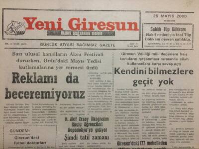Yeni Giresun Gazetesi 25 Mayıs 2000 - Reklamı da Beceremiyoruz GZ35446 - 1
