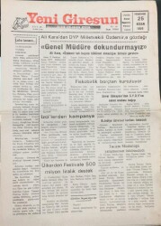 Yeni Giresun Gazetesi 25 Nisan 1996-Fiskobirlik Borçtan Kurtuluyor GZ14033 - 2