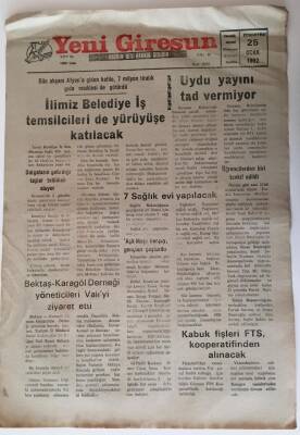 Yeni Giresun Gazetesi - 25 Ocak 1992 - İlimiz Belediye İş Temsilcileri de Yürüyüşe Katılacak - GZ43879 - 1
