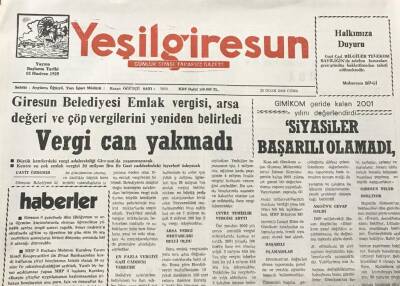 Yeni Giresun Gazetesi 25 Ocak 2002 Saadet Partisi Ecevitin ABD Gezisini Eleştirdi GZ30365 - 1