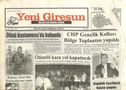 Yeni Giresun Gazetesi 26 Ağustos 2013 - Fındık İşçileri Kaza Yaptı 19 Yaralı GZ101833 - 1