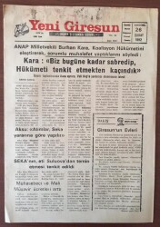 Yeni Giresun Gazetesi 26 Şubat 1992- Rus Pazarından Giresunspor Kulübüne Gelir Sağlanabilir GZ10224 - 1