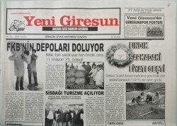 Yeni Giresun Gazetesi 27 Ağustos 2005 FKBnin Depoları Doluyor - GZ44905 - 1
