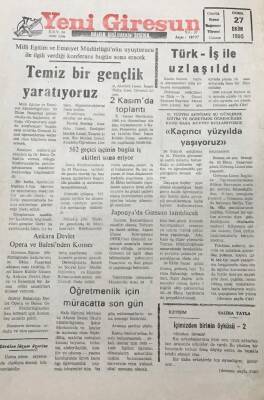 Yeni Giresun Gazetesi 27 Ekim 1995 Japonyada Türkiye Tanıtılacak GZ30265 - 1