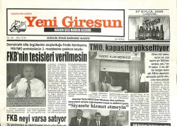 Yeni Giresun Gazetesi 27 Eylül 2006 - FKB Neyi Varsa Satıyor GZ101878 - 2