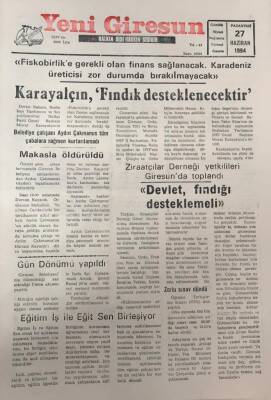 Yeni Giresun Gazetesi 27 Haziran 1994Seka Ülke Çapında Kendini Yeniliyor GZ30049 - 1