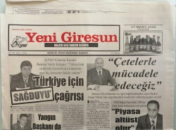 Yeni Giresun Gazetesi 27 Mart 2008 MHP Milletvekili Özkan AKPden Verdiği Sözü Tutmasını İstedi -GZ44459 - 2