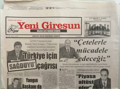 Yeni Giresun Gazetesi 27 Mart 2008 MHP Milletvekili Özkan AKPden Verdiği Sözü Tutmasını İstedi -GZ44459 - 1