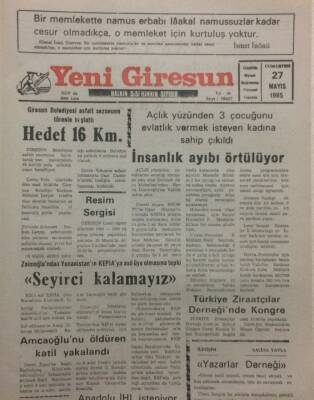 Yeni Giresun Gazetesi 27 Mayıs 1995 - İnsanlık Ayıbı Örtülüyor GZ34668 - 1