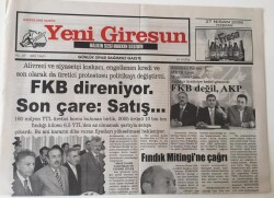 Yeni Giresun Gazetesi - 27 Nisan 2006 - FKB Direniyor . Son Çare Satış ... - GZ43676 - 2