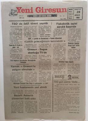 Yeni Giresun Gazetesi 28 Aralık 1992 - Fiskobirlik İşçisi Sandık Başında GZ31124 - 1