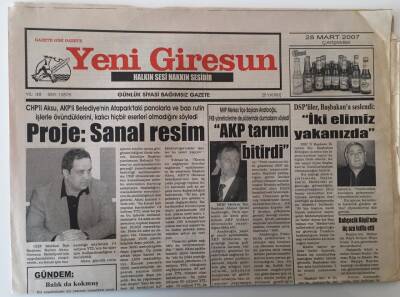 Yeni Giresun Gazetesi 28 Mart 2007 - AKP Tarımı Bitirdi , Proje Sanal Resim GZ28771 - 1