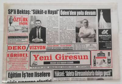 Yeni Giresun Gazetesi - 28 Mart 2018 - Yüksel Adeta Giresunlularla Dalga Geçti. - GZ45982 - 2