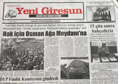 Yeni Giresun Gazetesi 28 Temmuz 2006-Giresunda Esnaf Kepenk Kapattı GZ45706 - 1