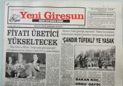 Yeni Giresun Gazetesi 29 Ağustos 2005 AKPnin Hedefi Yamak - GZ44904 - 2