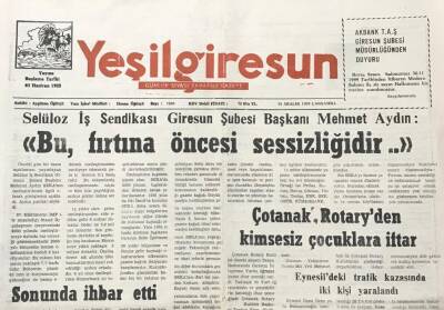 Yeni Giresun Gazetesi 29 Aralık 1999 Egebankın Yanlış Reklam Hazırlığına Giresun Lobisinden Kampanya GZ30362 - 1