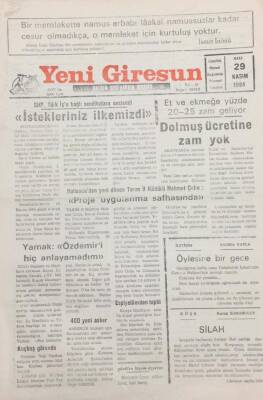 Yeni Giresun Gazetesi 29 Kasım 1994 Kıbrızlı1995 Yılı Giresunsporun Yılı Olacaktır GZ30798 - 1
