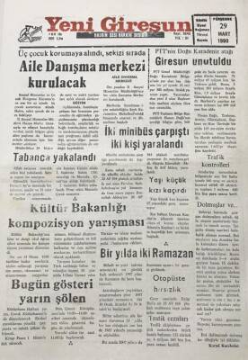 Yeni Giresun Gazetesi 29 Mart 1990 PTTnin Doğu Karadeniz Atağı Giresun Unutuldu GZ30257 - 1