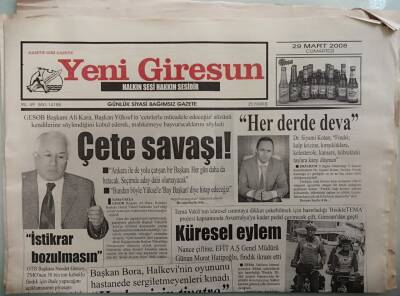 Yeni Giresun Gazetesi 29 Mart 2008 Küresel Eylem - Sempozyum Sona Erdi - GZ44466 - 1