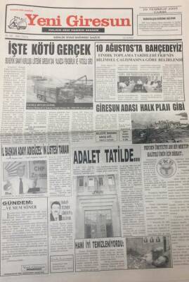 Yeni Giresun Gazetesi 29 Temmuz 2005 Giresun Adası Halk Plajı Gibi GZ25679 - 1