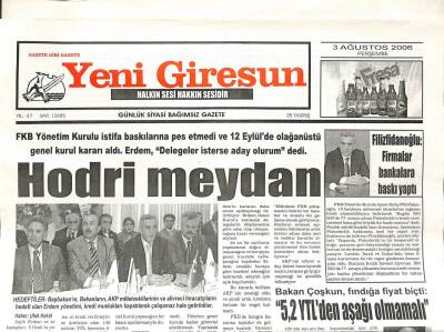Yeni Giresun Gazetesi 3 Ağustos 2006 - Giresunspor Kendine Güveniyor GZ108591 - 1