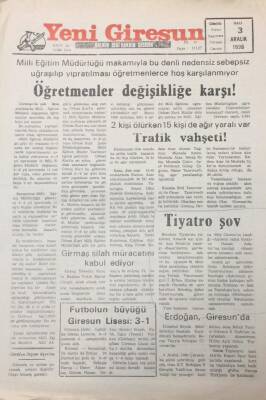 Yeni Giresun Gazetesi 3 Aralık 1996 Recep Tayyip Erdoğan Giresunda GZ25689 - 1