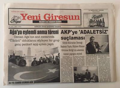 Yeni Giresun Gazetesi 3 Nisan 2006 - Ağaya Eylemli Anma Töreni GZ31181 - 1