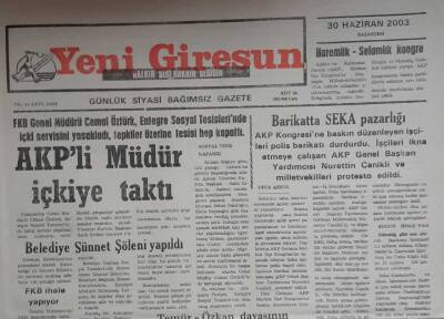 Yeni Giresun Gazetesi 30 Haziran 2003-Kuşdili Festivali Kutlandı GZ45646 - 2
