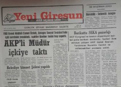Yeni Giresun Gazetesi 30 Haziran 2003-Kuşdili Festivali Kutlandı GZ45646 - 1