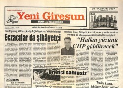Yeni Giresun Gazetesi 30 Haziran 2007 - Öveç Halkın Yüzünü CHP Güldürecek GZ101782 - 2