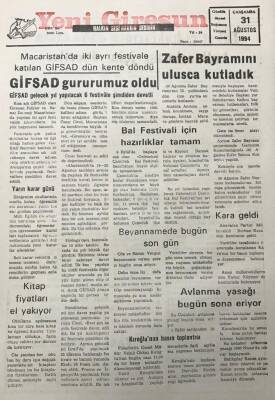 Yeni Giresun Gazetesi 31 Ağustos 1994Gifsad Gelecek Yıl Yapılacak 6 Festivale Şimdiden Davetli GZ30006 - 1