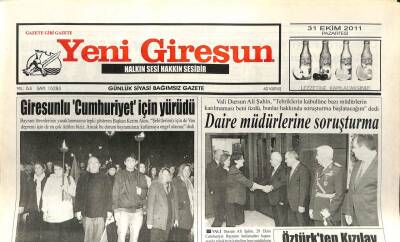 Yeni Giresun Gazetesi 31 Ekim 2011 - Daire Müdürlerine Soruşturma GZ108880 - 1