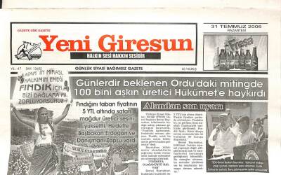 Yeni Giresun Gazetesi 31 Temmuz 2006 - AKPyi Salladılar GZ108588 - 1