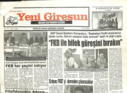 Yeni Giresun Gazetesi 4 Ağustos 2006 - Erdem FKByi Devreden Çıkaracaklar GZ101905 - 2