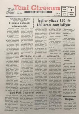 Yeni Giresun Gazetesi 4 Temmuz 1994Fındığın Geleceği Görüşülecek GZ30062 - 1